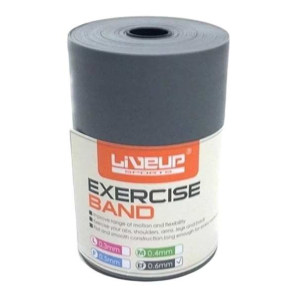 Rolo De Faixa Elástica Theraband Extra Forte Ls3651ef Liveup Cor Cinza
