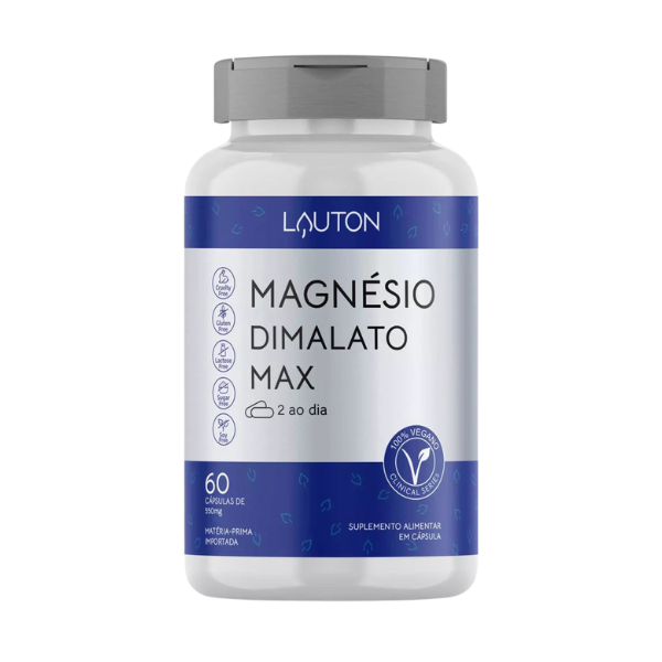 Magnesio Dimalato Max 60 Capsulas Vegano Lauton Nutrition Sem sabor
