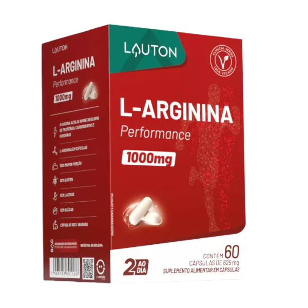 Suplemento L-Arginina Performance Lauton 60 Cápsulas