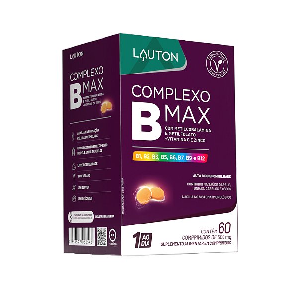 Suplemento Em Comprimidos Lauton Nutrition Clinical Series Complexo B Max Minerais/vitaminas Em Pote De 60ml