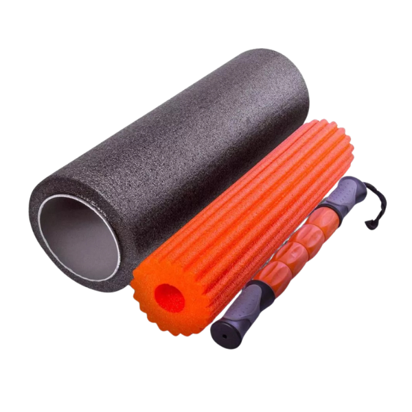 Rolo de massagem 3x1 Liveup Sports preto 46.5x15cm PVC
