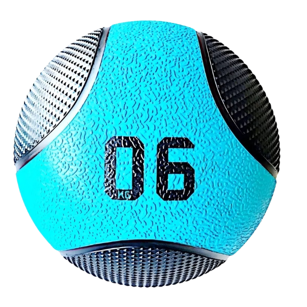 Medicine Ball Bola Crossfit Borracha Natural 6kg Liveup Pro Cor Azul