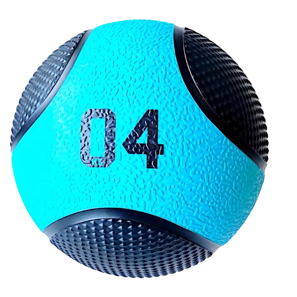 Medicine Ball Bola Crossfit Borracha Natural 4kg Liveup Pro Cor Azul