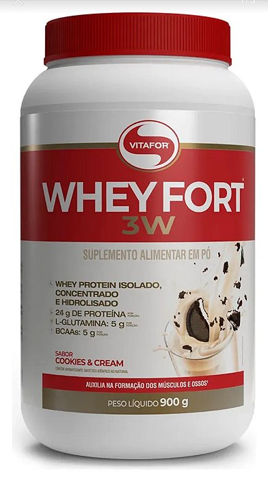 Whey Fort 3w Cookies & Cream 900g Vitafor
