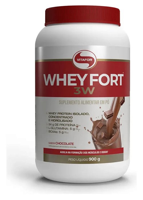 Whey Fort 3W 900g Chocolate Vitafor