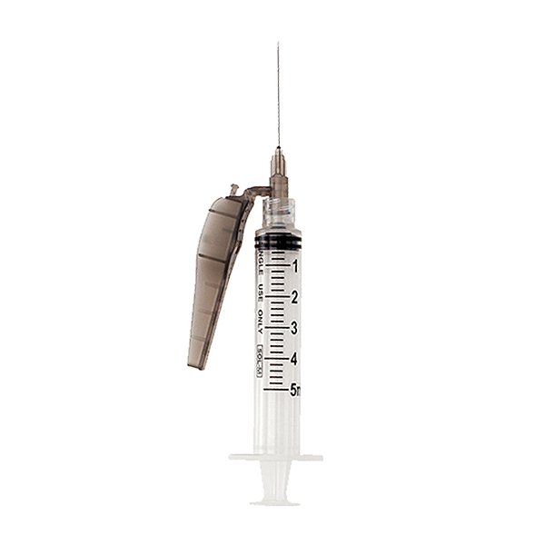 Seringa Luer Lock 5ML Com Agulha de Segurança