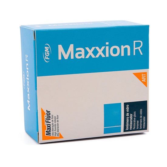 Ionômero de Vidro Restaurador Maxxion R Kit A2 (Frasco Maxxion R Liq 10 Ml + Frasco Maxxion R Po A2 10G) - FGM