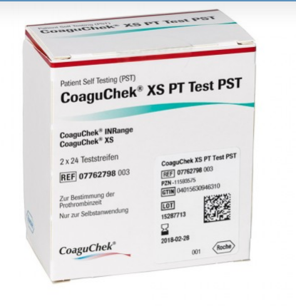 Tiras Coaguchek P/ Teste Coagulação Sangue - Roche 48 Tiras