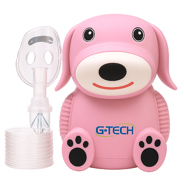 Inalador e Nebulizador G-Tech / Modelo Dog Rosa
