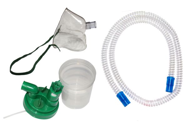 Kit Macronebulizador De Oxigenio Lumiar C/ Masc. Traqueal Adulto - Lumiar