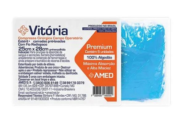 Campo Operatório Estéril  25x28cm C/5 20g - Vitória