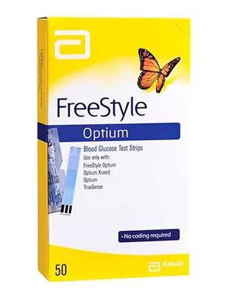 Tiras para Teste de Glicemia Freestyle Optium 50 Unidades - Abbot