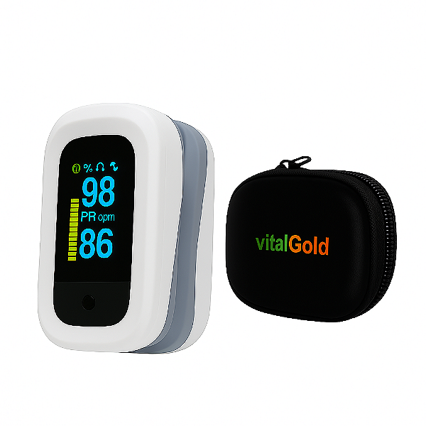 Oxímetro de Dedo YK82 -  com Case Preta - VitalGold