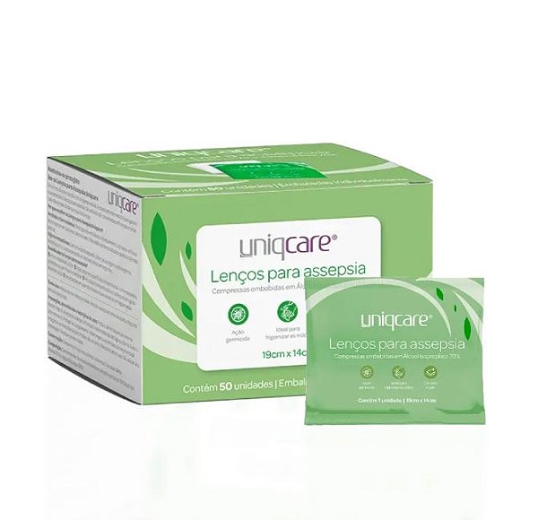 Lencos Para Assepsia 190Mm X140Mm  - Uniqcare