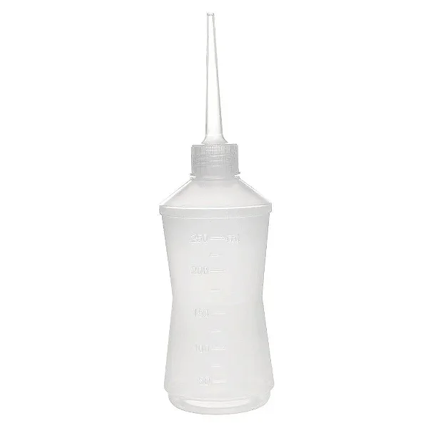 Almotolia Branca Transparente 250ml Bico Reto - Labor