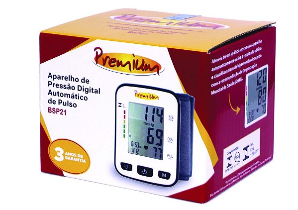 Aparelho de pressão digital de pulso Premium BPSP21 - G-TECH