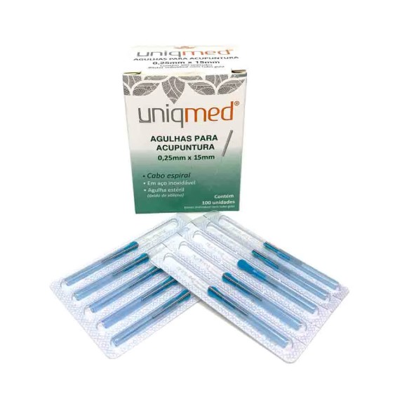 Agulha Para Acupuntura Caixa C/ 1000 - Uniqmed Tamanho:0,25X25Mm