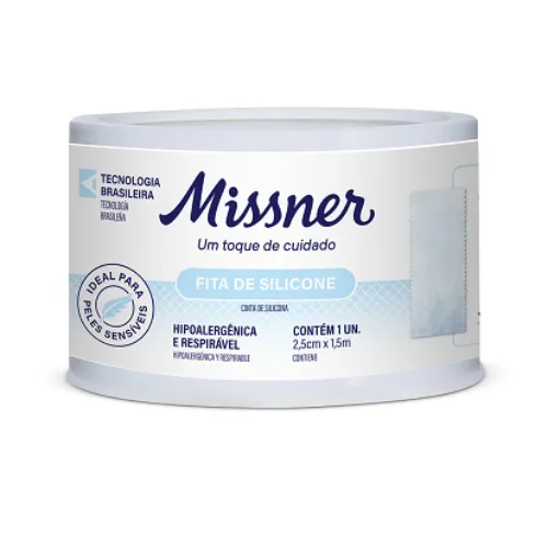 Fita de Silicone Hipoalergênica 2,5mm x 1,5m – Missner