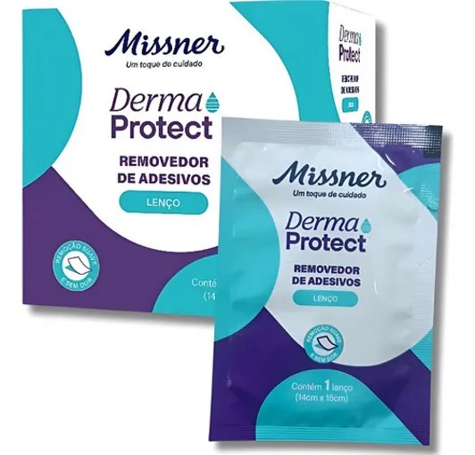 Lenço Removedor de Adesivos Derma Protect 14cm x 15cm com 30 Unidades – Missner