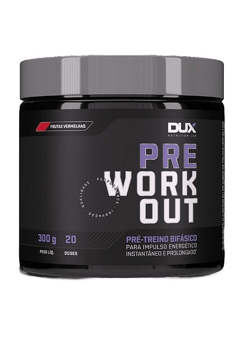 Pre Workout original 300g (pré-treino) Sabor Frutas Vermelhas - DUX