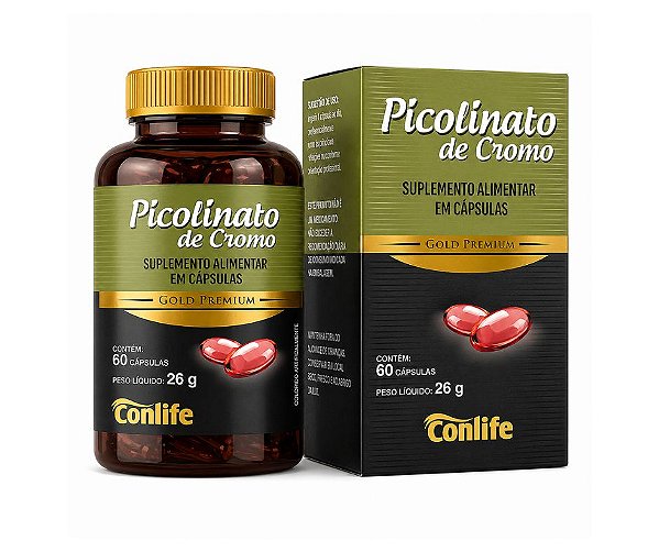 Picolinato de cromo 35mcg - 60caps - Conlife