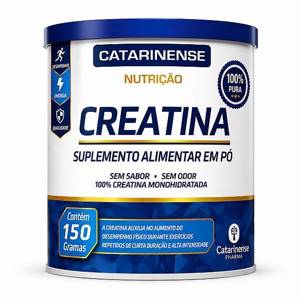 Creatina em Po - 150g - 50 doses - sabor: Neutro - Catarinense