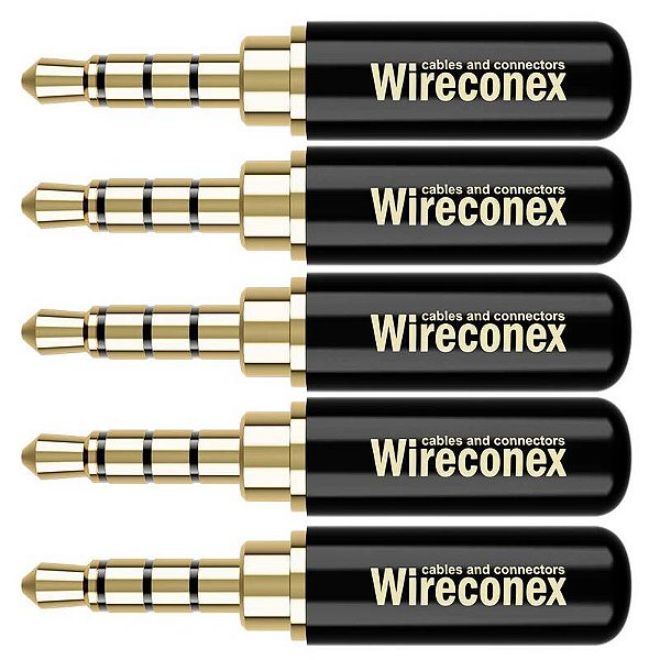 Kit 5 Conectores P2 Trrs Linha Wc 2314 Wireconex