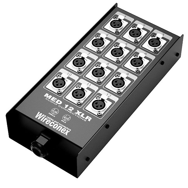 Painel Medusa 12 Vias Xlr Com Conectores Wireconex