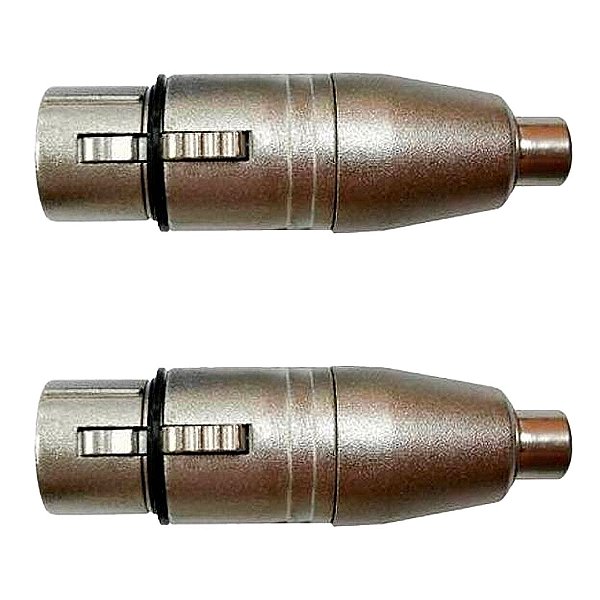 Kit 2 Adaptadores RCA Fêmea / XLR Fêmea Wc 244 Ad Wireconex