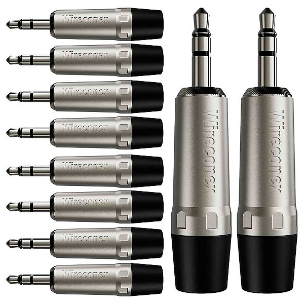 Kit 10 Conectores P2 Stereo 3,5mm Wc 1323 Trs Wireconex