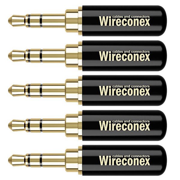 Kit 5 Conectores P2 Stereo Macho Wc 2313 Wireconex