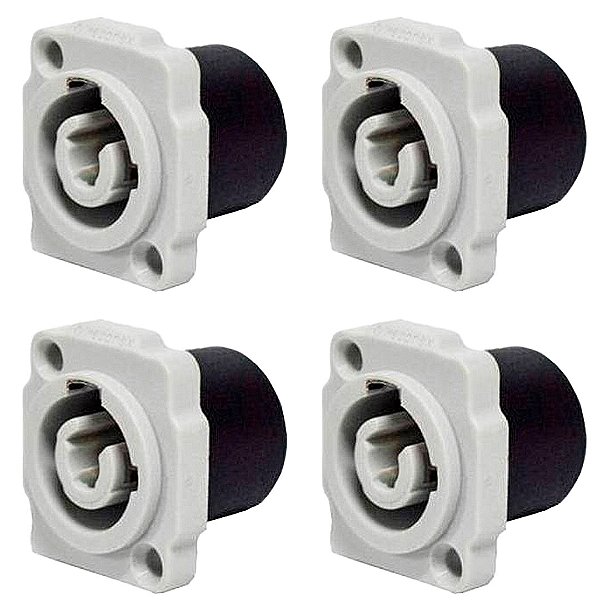 Kit 4 Conectores AC-OUT Painel Azul Wc 1833 Wireconex