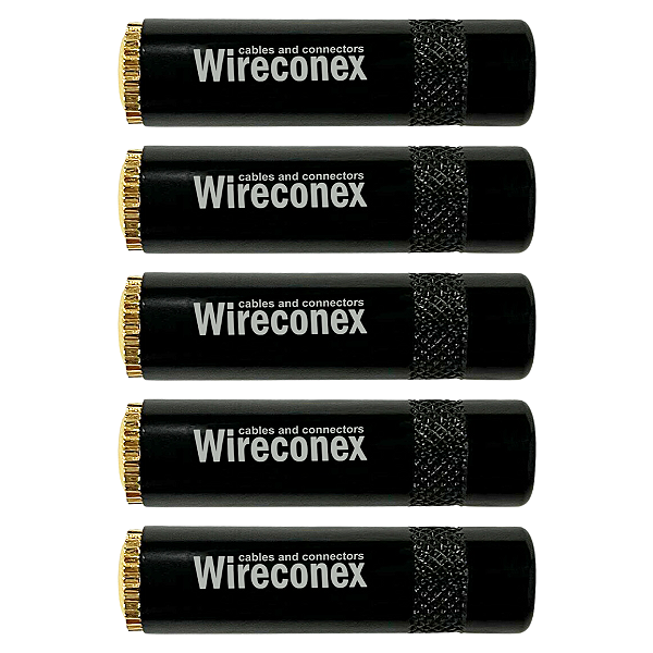 Kit 5 Conectores P2 Stereo Para Cabo Jack Plug Fêmea Wc 2323 Wireconex