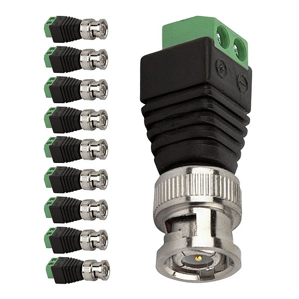 Kit com 10 Conectores BNC com Borne Storm