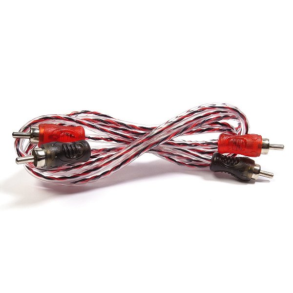 Cabo 2 RCA Transparente 01m Automotivo Storm