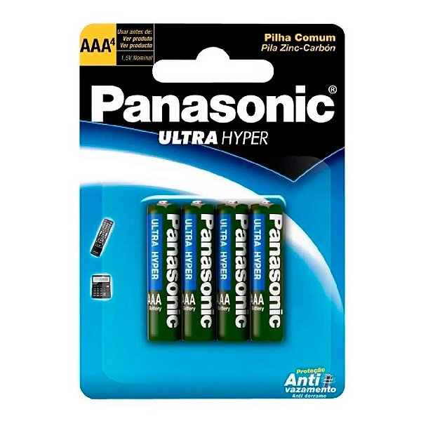 Pilha Comum AAA Palito Sm-4 R03ual/4b400 Panasonic