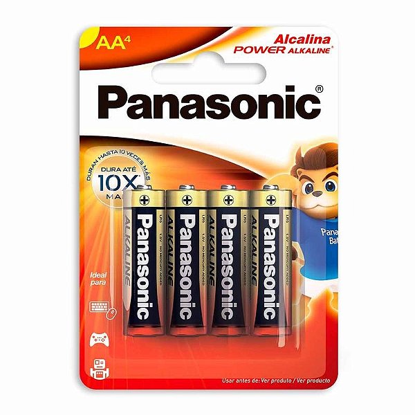 Pilha Alcalina AA Pequena Sm-4 Lr6xab/4b192 Panasonic