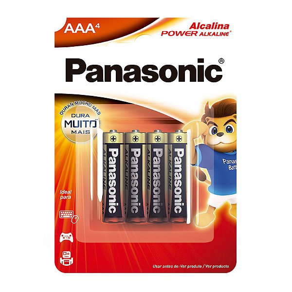 Pilha Alcalina AAA Palito Sm-4 Lr03xab/4b192 Panasonic