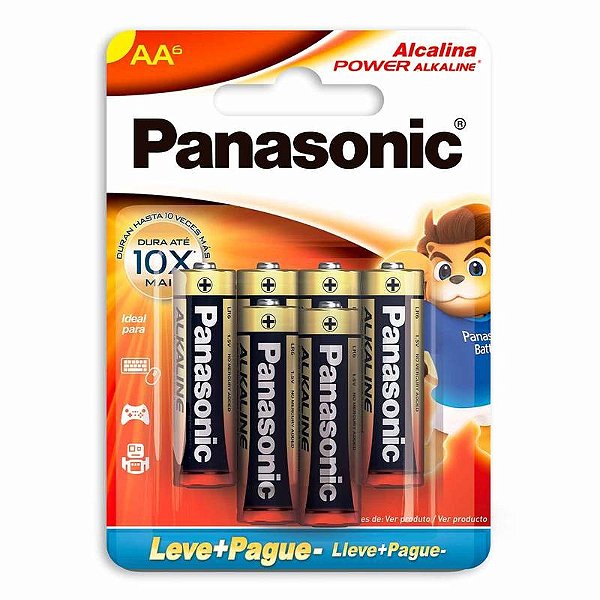 Pilha Alcalina AA Pequena Sm-6 Lr6xab/l6p5192 Panasonic