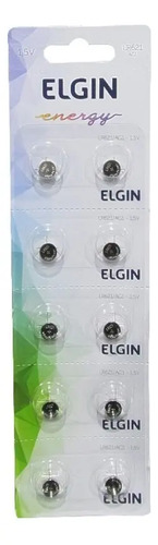 Kit com 10 Baterias Alcalinas Lr621 Ag1 Elgin