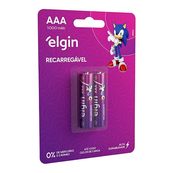 AAA Palito 1000 Mah Pilha Recarreg. Blist2 Elgin