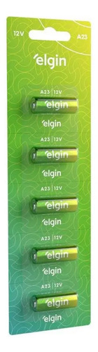 Kit com 5 Baterias Alcalinas A23 Elgin