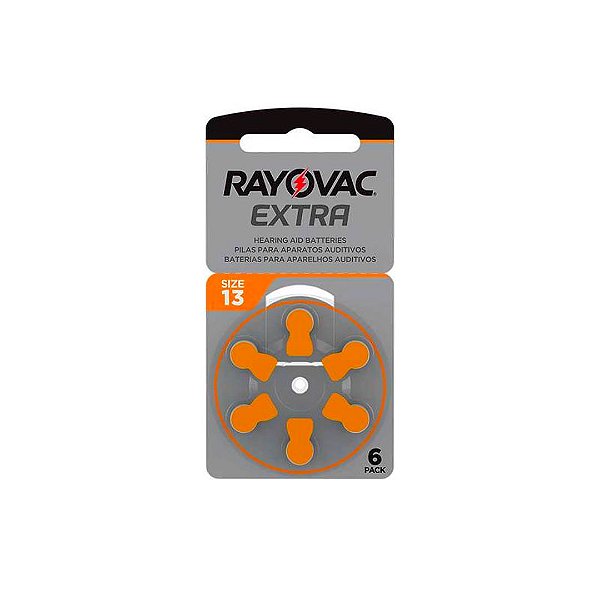 Kit com 6 Pilhas Auditivas E.Adv Act Tam13 SM-60 Rayovac