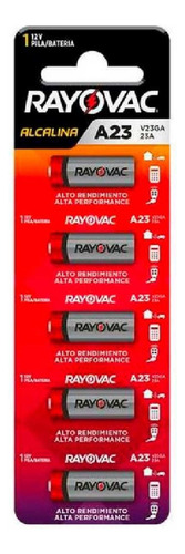 Kit com 5 Baterias Elet Multiblister V23GA Rayovac