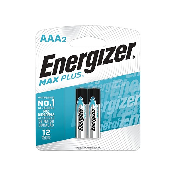 Kit com 2 Pilhas Alcalinas M.Plus AAA Palito Energizer