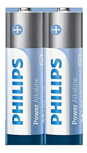 Kit com 2 Pilhas Alcalinas AAA Palito Philips