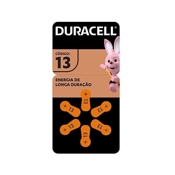 Kit com 6 Baterias Auditivas 13 Duracell