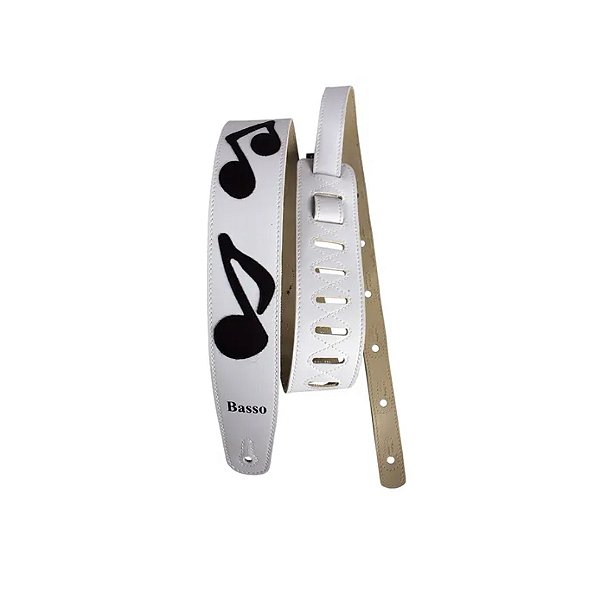 Correia Branco C/Nota Musical Preto NM Basso