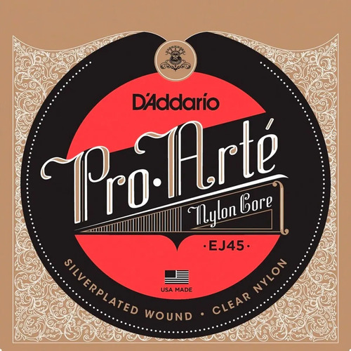 Cordas Para Violão Nylon Pro-arté Nylon Core EJ45 D Addario