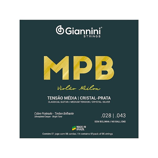 Encordoamento Violão Nylon Cristal/prata Genws Giannini